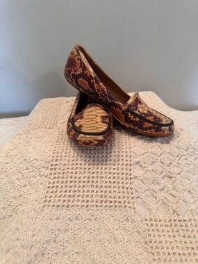 Arthur Joseph for Surell Vintage Snakeskin Pattern Loafers